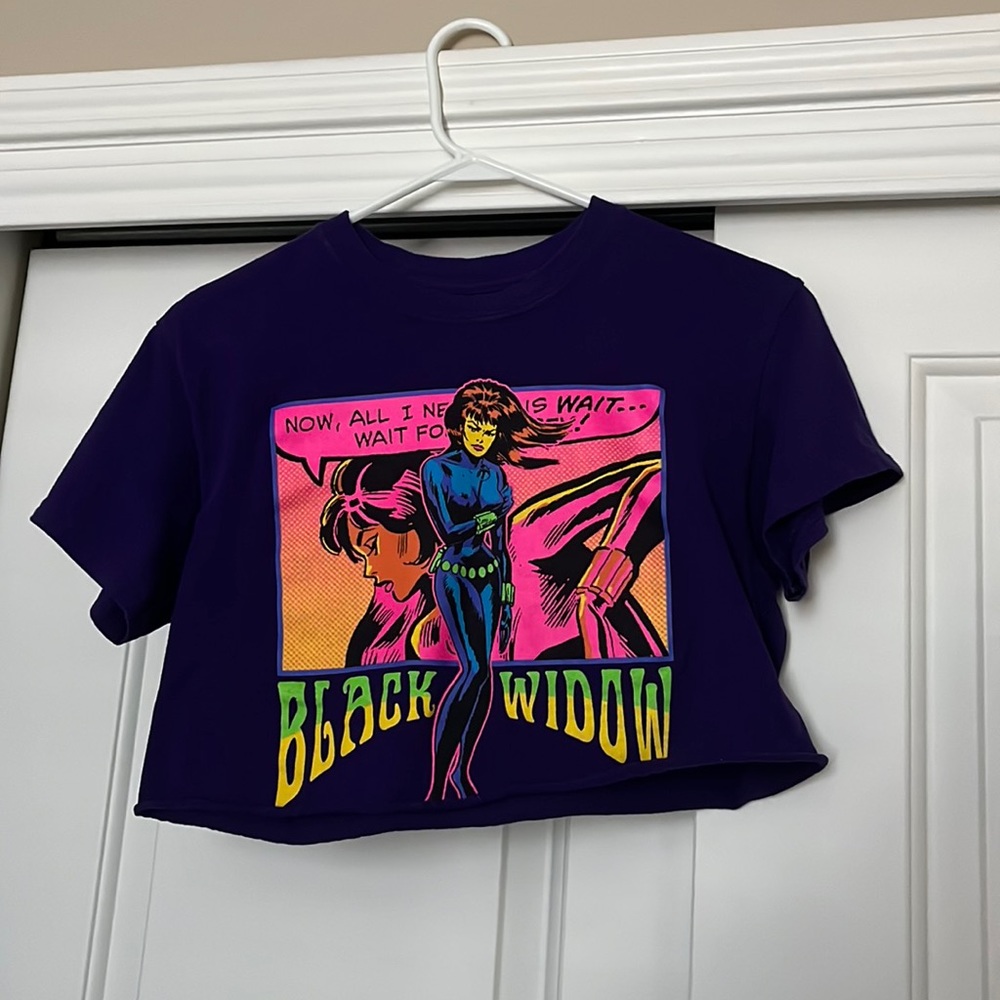 Black Widow Croptop; Marvel; Size Small